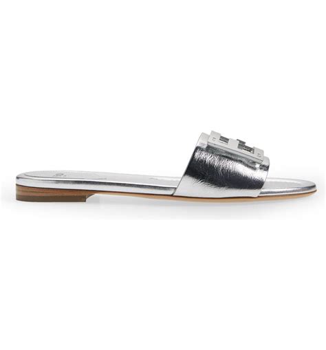 fendi silver slides|fendi slides women sale.